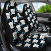 Maltese Dog Pattern Print Car Seat Covers