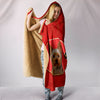 Yorkshire Terrier (Yorkie) Print On Red Hooded Blanket