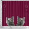 Chartreux Cat Print Shower Curtain