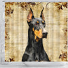 Amazing Doberman Pinscher Print Shower Curtains