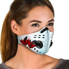 Cute Oscar Fish In Heart Print Premium Face Mask