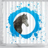 Friesian horse Print Shower Curtain