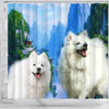 American Eskimo Print Shower Curtains