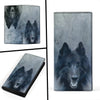 Belgian Shepherd On Black Print Women's Leather Wallet