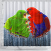 Eclectus Parrot Print Shower Curtains