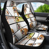 Bulldog Collage Print Car Seat Covers