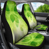 Green Leaves Print Car Seat Covers