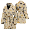 Greyhound Dog Pattern Print Women's Bath Robe