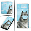 cute Keeshond Dog Print Women's Leather Wallet