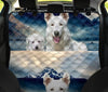 White Shepherd Print Pet Seat Covers