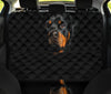 Rottweiler On Black Print Pet Seat Covers