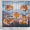 Djungarian Hamster Print Shower Curtains
