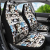 Siberian Husky Eyes Print Car Seat Covers