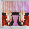 Simmental Cattle (Cow) Print Shower Curtains