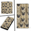 Pug Dog Patterns Print Women's Leather Wallet