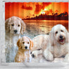 Goldendoodle Print Shower Curtains