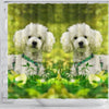 Cute Poodle Dog Print Shower Curtains