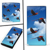 Blue Winged Macaw Print Women's Leather Wallet