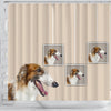 Borzoi Dog Print Shower Curtain