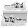 Bull Terrier On Black And White Print Running Shoes