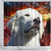 Great Pyrenees Print Shower Curtains