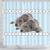 Irish Wolfhound Dog Print Shower Curtain