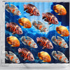 Oscar Fish Print Shower Curtains