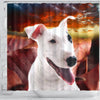 Amazing Bull Terrier Print Shower Curtains
