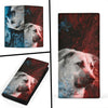 Anatolian Shepherd Dog On Red And Blue Print Women's Leather Wallet