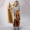 Beautiful Somali Cat Print Hooded Blanket