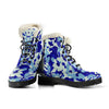 Blue Camouflage Faux Fur Lined Boots