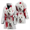 West Highland White Terrier Print Women's Bath Robe