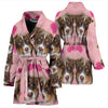 Miniature American Shepherd Print Women's Bath Robe