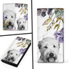 Amazing Briard Dog On White Print Women's Leather Wallet