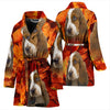 Basset Hound Print Women's Bath Robe