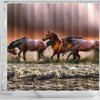 Amazing Horse Painting Print Shower Curtains