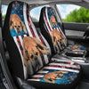 BullMastiff Dog Floral Print Car Seat Covers