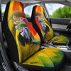 Blue and Yellow Macaw Print Car Seat Covers