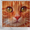 Lovely Cat Face Print Shower Curtains