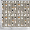 Pekingese Dog Pattern Print Shower Curtains