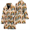 Basset Hound Dog Color Pattern Print Women's Bath Robe