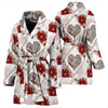 Singapura Cat Floral Print Bath Robe