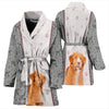 Cute Nova Scotia Duck Tolling Retriever Dog Print Women's Bath Robe