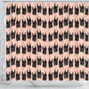 Doberman Pinscher Dog Pattern Print Shower Curtains