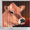 Cute Jersey Cattle (Cow) Print Shower Curtain