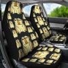 Cartoonized Bulldog Pattern Print Car Seat Covers