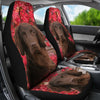 Cute Flat Coated Retriever Print Car Seat Covers