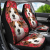 Jack Russell Terrier On Pink Print Car Seat Covers