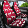 Great Pyrenees Dog Art On Red Print Car Seat Covers