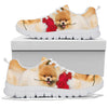 Pomeranian With Rose Print Running Shoes